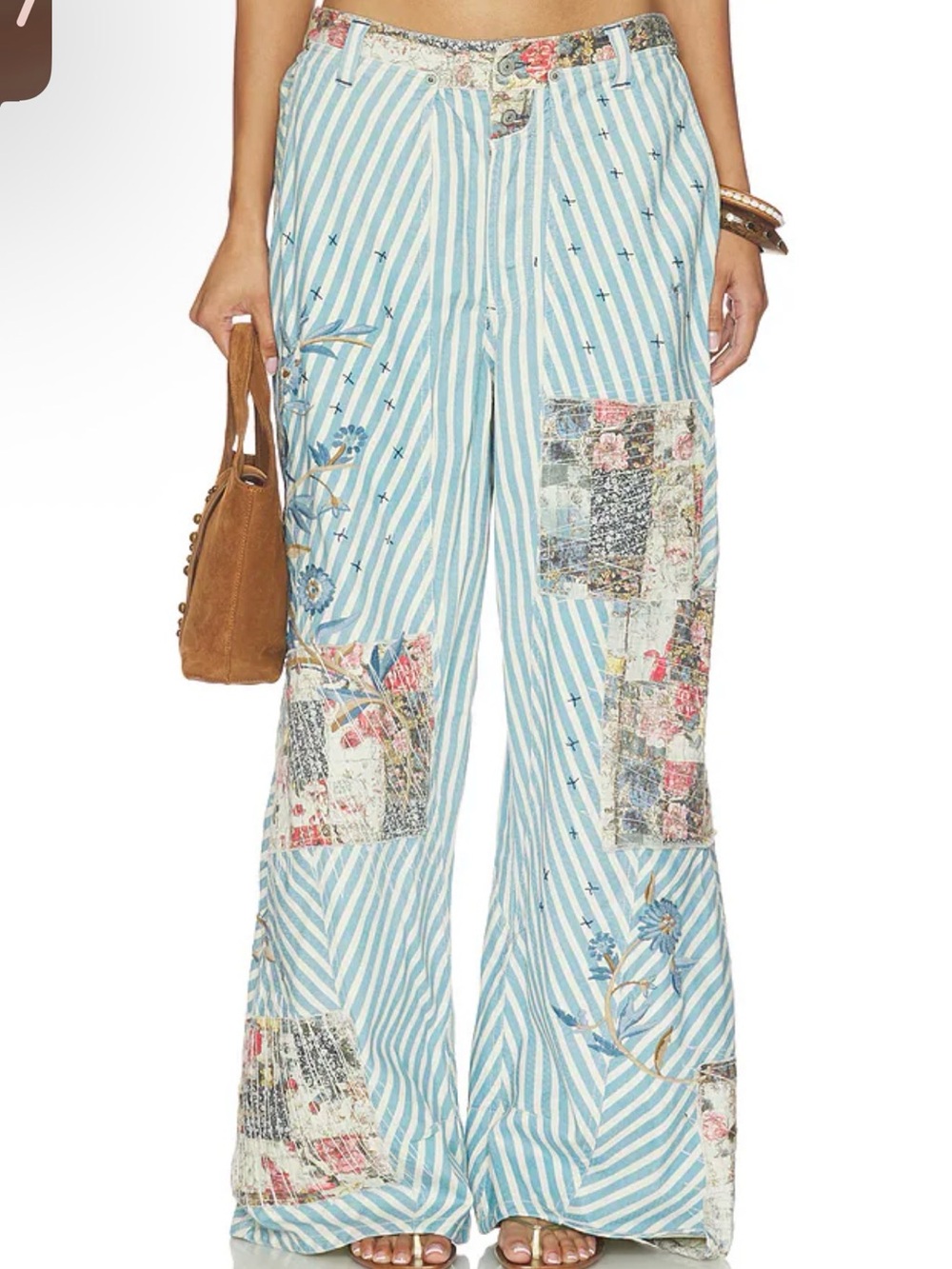 Free People Runyon Patched Craft Pants size 4 NWT
